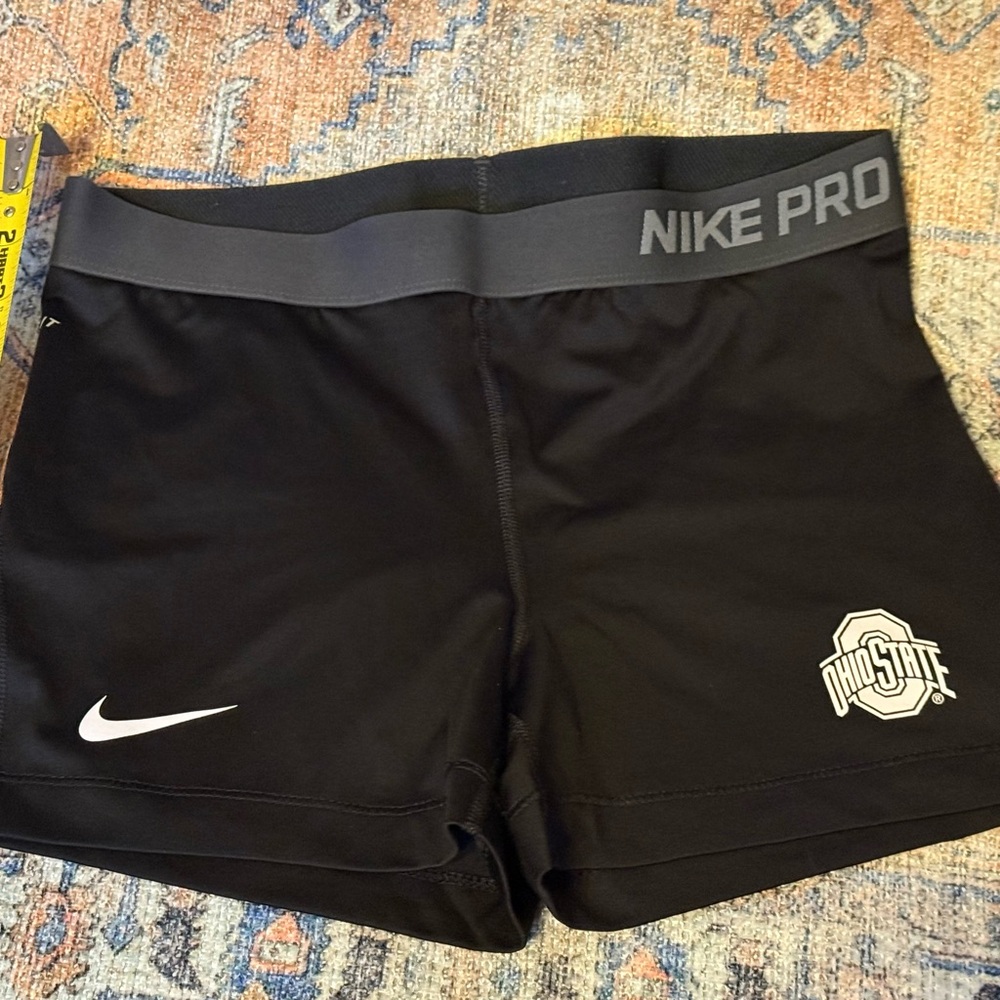 Nike Pro Black Athletic Ohio State Compression Shorts (L)